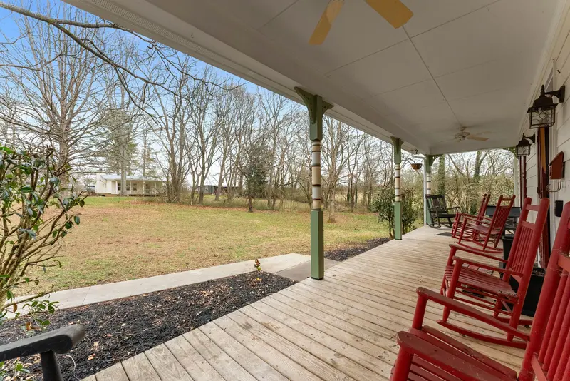 Front porch with rocking chairs