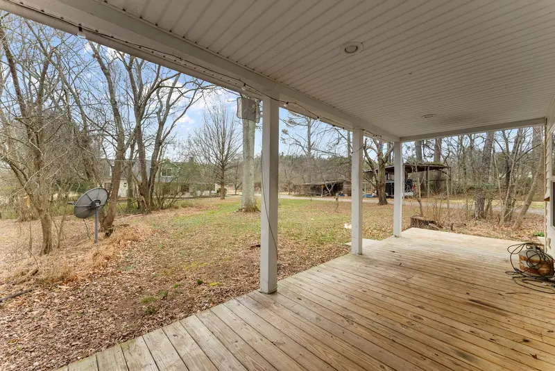 Cottage covered back porch