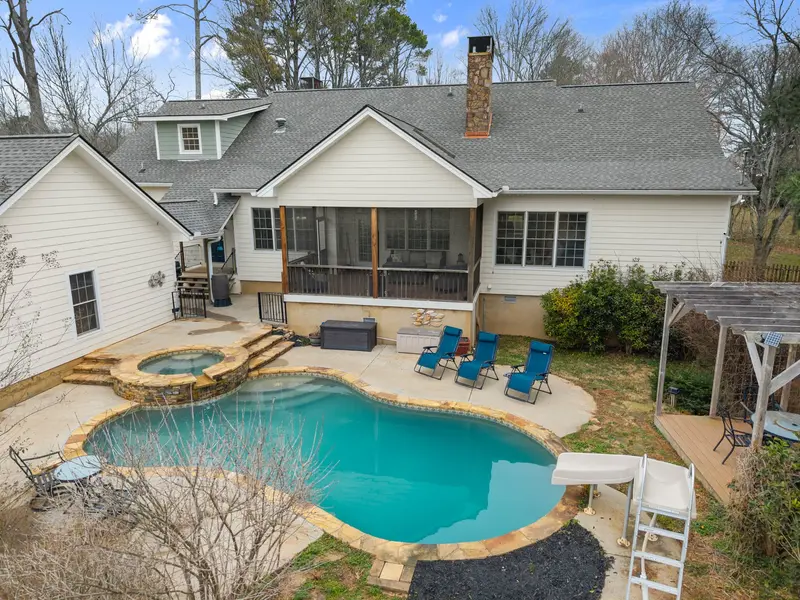 Aerial pool view